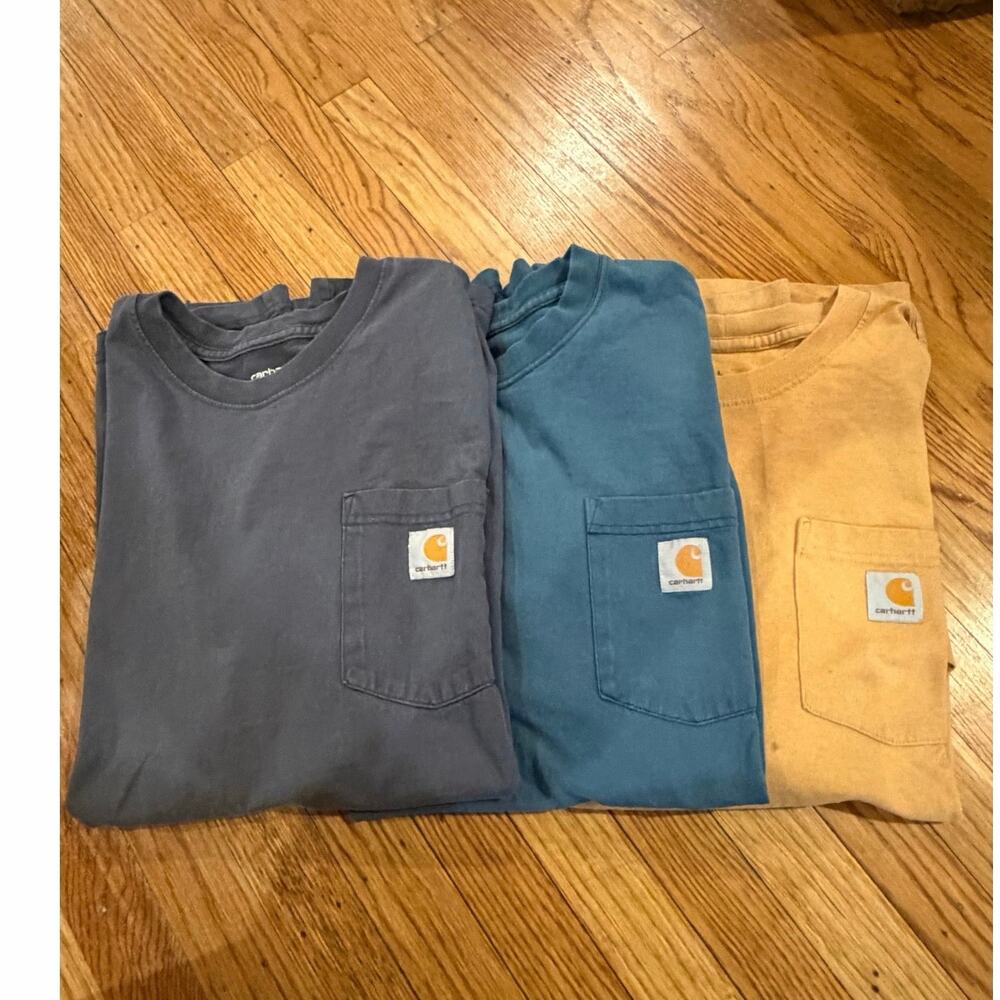 Carhartt Men’s Large Pocket T-Shirt Bundle of 3